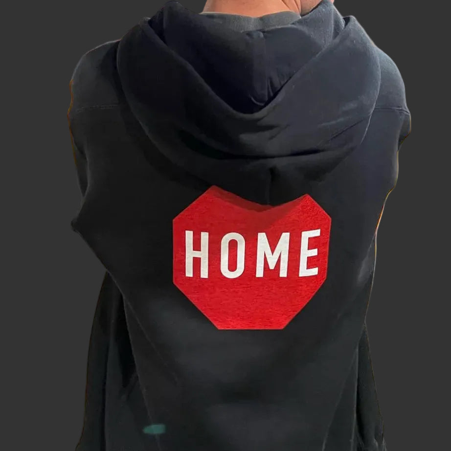 Lace Up Black Hoodie - No Place Like Home 2024